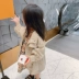 Áo khoác bé gái L L bé gái mùa thu 2019 mới áo khoác bé gái Hàn Quốc phong cách nước ngoài trẻ em áo gió - Áo khoác Áo khoác