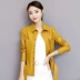 2019 xuân hè mới Hained leather nữ phiên bản Hàn Quốc của quần lọt khe ngắn thời trang áo khoác da xe máy nhỏ áo khoác thủy triều - Quần áo da áo khoác da zara Quần áo da