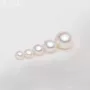 DIY ngọc trai trắng hạt phẳng AAAA lớp hạt trần duy nhất màu sắc tự nhiên đích thực 4-11mm bông tai handmade - Nhẫn nhẫn cưới doji