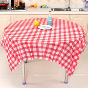 Dùng một lần nhựa dày khăn trải bàn tròn phim cưới hình chữ nhật trong suốt nhà hi từ đỏ kẻ sọc bàn vải - Các món ăn dùng một lần