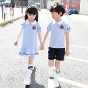 Quần áo mẫu giáo mùa hè ngắn tay gió đại học Phiên bản Hàn Quốc của trẻ em tốt nghiệp phù hợp với lớp học quần áo mùa hè phù hợp với đồng phục tiểu học - Đồng phục trường học / tùy chỉnh thực hiện