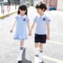 Quần áo mẫu giáo mùa hè ngắn tay gió đại học Phiên bản Hàn Quốc của trẻ em tốt nghiệp phù hợp với lớp học quần áo mùa hè phù hợp với đồng phục tiểu học - Đồng phục trường học / tùy chỉnh thực hiện đồ cho bé trai