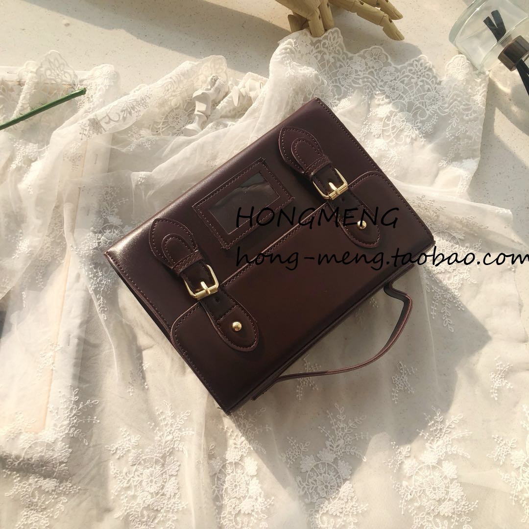 Dark Brown Spot Collection Firstmmmpink / / 2021 new pattern tide Spring and summer ulzzang leading lady ~ solar system Postman bag Stereotype Square bag