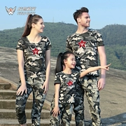 Battlefield elite 2018 quần áo mùa hè mới Quần áo cặp đôi quần áo ngoài trời giảm béo nam và nữ áo thun ngụy trang ngắn tay - Những người đam mê quân sự hàng may mặc / sản phẩm quạt quân đội