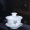 Bộ đồ gốm sứ trắng Đức Fu Fu bộ phụ tùng gốm sứ bao gồm bát cá nhân bộ trà Jing Jing bát trà chuẩn bị - Trà sứ bình giữ nhiệt pha trà