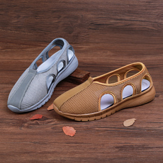 Монашеская обувь 僧鞋罗汉鞋凉鞋夏季网面透气男女僧人和尚尼姑鞋黑色白底运动软底