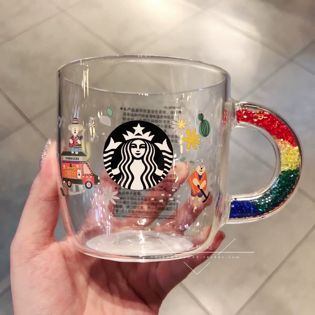 Starbucks, летний кофе лама, стекло со стеклом, 2020, с маленькими медведями