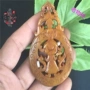 Antique jade antique Ming và Qing chiến tranh Han cổ ngọc cũ ngọc bích ngọc bích đồ trang trí ngọc bích cổ đại nhân vật mặt dây chuyền xanh ngọc bích đậm