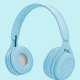 Синие наушники, bluetooth