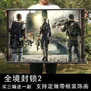 Toàn bộ thế giới phong tỏa 2 poster Trò chơi xung quanh toàn bộ 2 bức tranh vẽ tranh treo trên tường Bức tranh tường Division2 - Game Nhân vật liên quan