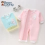 Kidney Bean Dragon Sơ sinh mùa thu và mùa đông Bộ đồ leo núi ấm áp cho bé Cotton dày Một mảnh áo len mùa đông Nữ Baby Ha Quần áo - Áo liền quần quần áo trẻ em cao cấp