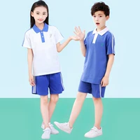Đồng phục học sinh tiểu học Thâm Quyến đồng phục cho nam và nữ thể thao mùa hè phù hợp với quần short mùa hè tay ngắn - Đồng phục trường học / tùy chỉnh thực hiện đồ bé gái