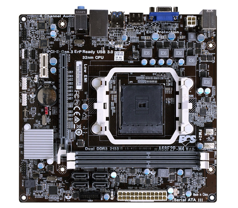 CPU/Elite A68F2P-M4 для слота FM2 AMD A-series/E-series таблица/новая цветная коробка установка