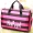 Túi du lịch sọc hồng nữ vai túi dung tích lớn không thấm nước túi duffel thể thao túi thể thao nữ túi độc lập