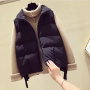 Áo khoác cotton nữ mùa thu đông 2018 phiên bản Hàn Quốc mới của áo vest không tay ngắn phần bánh mỳ vest áo khoác thủy triều