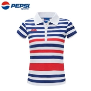 PEPSI Pepsi thể thao sọc Polo áo mùa hè vài mô hình thể thao giản dị ngắn tay cotton đàn hồi
