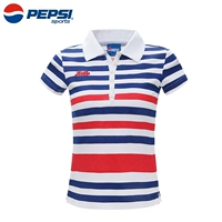 PEPSI Pepsi thể thao sọc Polo áo mùa hè vài mô hình thể thao giản dị ngắn tay cotton đàn hồi áo polo dài tay
