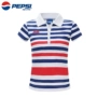 PEPSI Pepsi thể thao sọc Polo áo mùa hè vài mô hình thể thao giản dị ngắn tay cotton đàn hồi áo polo dài tay
