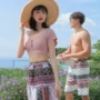 Bộ đồ bơi nữ bảo thủ ôm sát bụng thon thả cặp đôi đi biển 2019 mẫu mới nổ kiểu Hàn Quốc - Vài đồ bơi đồ đôi di biển	
