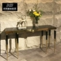 Versace hậu hiện đại tối giản thép không gỉ vàng hiên bàn foyer đá cẩm thạch trang trí hiên bàn ánh sáng sang trọng đồ nội thất - Bàn / Bàn bàn gỗ mini