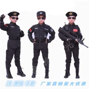 Đồ chơi trẻ em súng sinh nhật quà tặng trẻ em bé đặc biệt cảnh sát phù hợp với thiết bị nam và nữ cảnh sát quần áo mèo đen cảnh sát trưởng quần áo