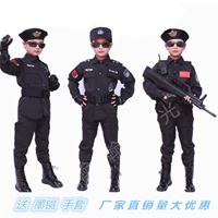 Đồ chơi trẻ em súng sinh nhật quà tặng trẻ em bé đặc biệt cảnh sát phù hợp với thiết bị nam và nữ cảnh sát quần áo mèo đen cảnh sát trưởng quần áo đồ chơi cho trẻ em