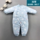 Baby handmade áo cotton cotton jumpsuit mùa thu đông nam nữ bé đi ra ngoài dày hajamas quần áo sơ sinh - Áo liền quần