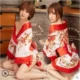 Nhật sexy đồ lót Ice Silk kimono áo choàng tắm sexy quần áo ngủ trong suốt Sao đồng phục đồ lót nóng cám dỗ