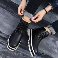 Xuanyuan Nike Tai mùa đông dày cotton ấm giày chống trượt bề mặt da cao cấp không thấm nước giày cao cấp nam giản dị giày thể thao sneaker