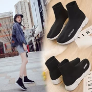 Giày của phụ nữ 2018 mới mùa xuân hoang dã vớ đàn hồi giày nữ Hàn Quốc phiên bản của ulzzang sinh viên cao để giúp giày thể thao của phụ nữ triều