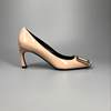 Nude patent leather and 7 cm high