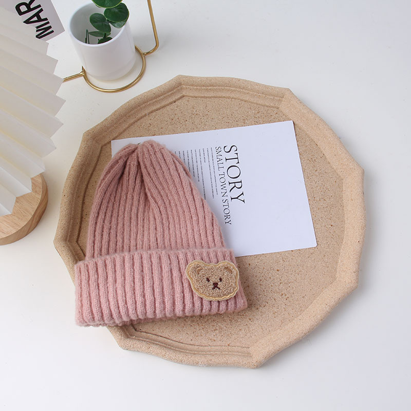 Cute Bear Baby Hats For Kids Soft Knitted Cap Warm Beanie Au (20017:38369482:Applicable age:Over 8 years old;20509:28383:Cap circumference:Average code;1627207:26913497431:Color classification:04bear 6-36months)