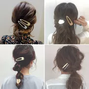 Phong cách tối giản retro chải tóc kim loại mờ đơn giản linh hoạt bóng từ clip bangs clip phụ kiện tóc Hàn Quốc