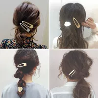 Phong cách tối giản retro chải tóc kim loại mờ đơn giản linh hoạt bóng từ clip bangs clip phụ kiện tóc Hàn Quốc băng đô turban