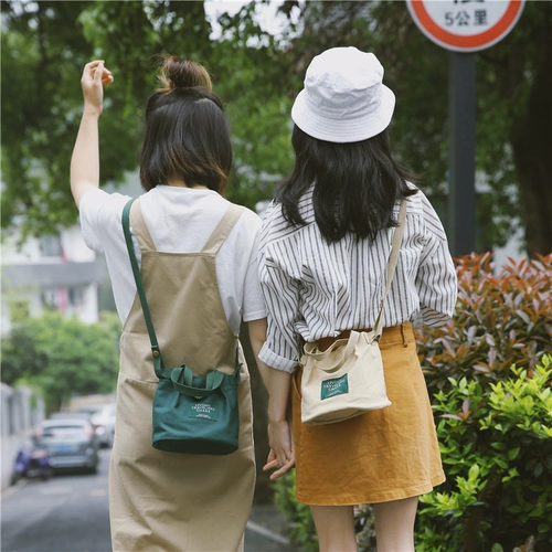 Брендовая сумка через плечо, тканевый мешок, маленькое портативное ведро для школьников, небольшая сумка, в корейском стиле
