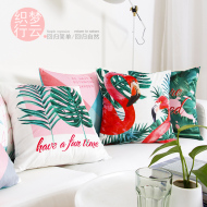 Màu xanh lá cây tươi nhiệt đới mô hình thực vật Bắc Âu ôm gối đệm đơn giản hiện đại phòng mô hình gối gối sofa gối