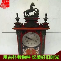 Old đối tượng bộ sưu tập đồ cổ linh tinh Cộng Hòa của Trung Quốc đồng hồ cũ đồng hồ cũ đồng hồ treo tường horse head đồng hồ trang trí đồ trang trí dân gian nỗi nhớ đồng hồ rado cổ xưa