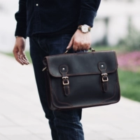 Ретро сумка, кожаный ноутбук для документов, бизнес-версия, воловья кожа