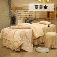 Salon làm đẹp căng tin trải giường bốn mảnh mùa đông dày gối vỏ vườn hai mặt ga trải giường spa