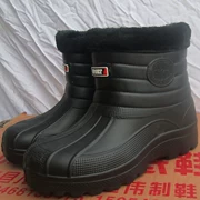 Giày chống thấm nước mùa đông mới xốp xốp cộng với nhung dày ấm áp nam cao và giày nữ đi mưa nước giày bông công sở