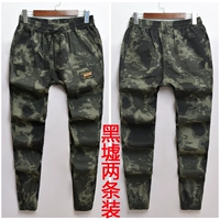 X стиль пружины и осенний черный рынок эластичные штаны (два)