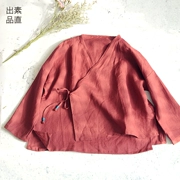 Mùa xuân phong cách dân tộc phụ nữ cotton và vải lanh nghệ thuật retro Trung Quốc ramie áo sơ mi vải lanh áo sơ mi nữ Hanfu - Áo sơ mi