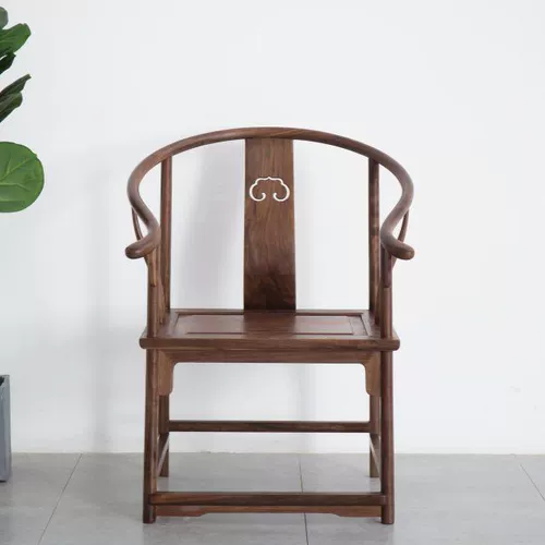 Новый китайский стул Elm Circle Three -Piece Solid Wooden Gaster Waffic Hat Стул стул китайский стиль zen чайный стул и стул Комбинированный белый эмбрион