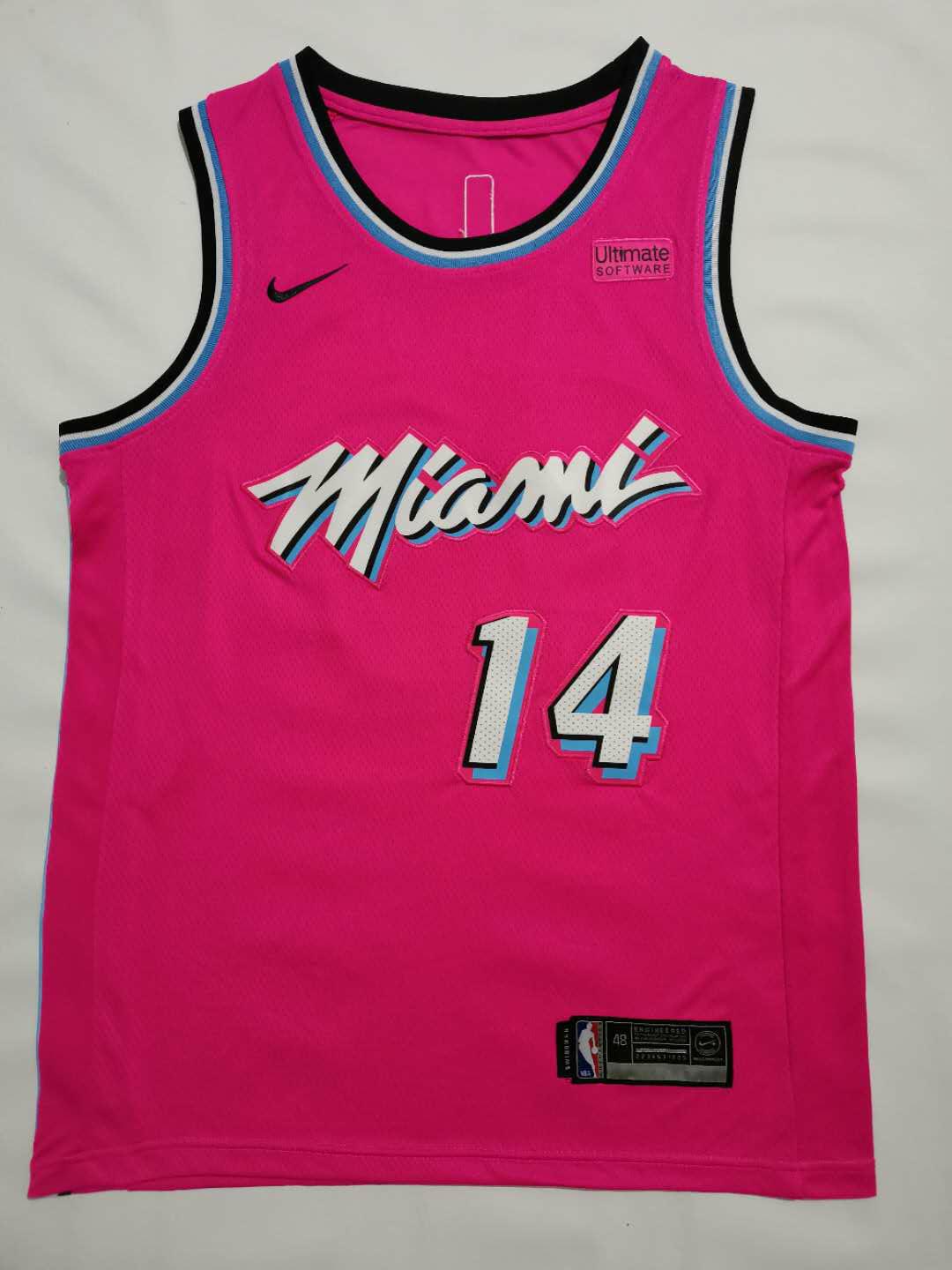 Heat 14 Award PinkThe heat No. 3 Wade Jersey men and women Basketball clothes No.22 Butler Jersey City Edition Basketball clothes vest