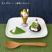 Под коробкой для дерева японский продуктовый магазин Uji Matcha мороженое кошачье украшение и мини -украшение ветра Dimmore