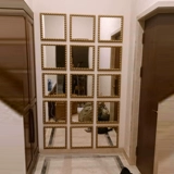 Европейское стиль декоративное зеркальное зеркало ресторан стена стена висящий зеркало творческое крыльцо гостиная Комбинированная зеркало фон легкий роскошные блюда