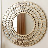 Антикварное деревянное зеркало, современный и минималистичный дизайнерский декор для ванной комнаты