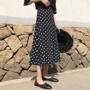 Retro sóng eo cao eo thon gói hip một từ váy nữ mùa xuân và mùa hè Khí chất Hàn Quốc dài phần đuôi cá sang trọng kích thước lớn áo khoác len nữ