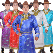 Của nam giới quần áo Mông Cổ truyền thống Mông Cổ robe thiểu số trang phục múa áo choàng Xiangyun của nam giới quần áo Mông Cổ