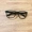 Kính râm của trẻ em Hàn Quốc khung không có ống kính da báo retro cha mẹ trẻ em và cô gái đeo kính gọng đen